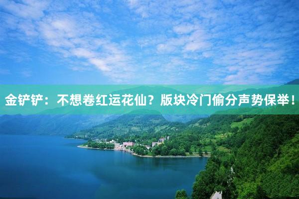 金铲铲：不想卷红运花仙？版块冷门偷分声势保举！