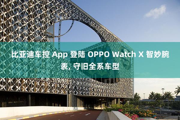 比亚迪车控 App 登陆 OPPO Watch X 智妙腕表, 守旧全系车型