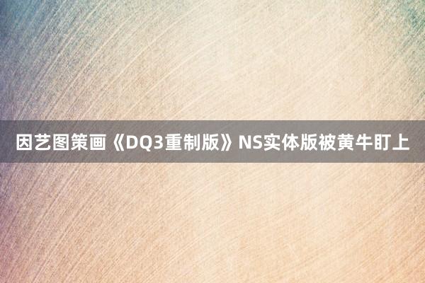 因艺图策画《DQ3重制版》NS实体版被黄牛盯上